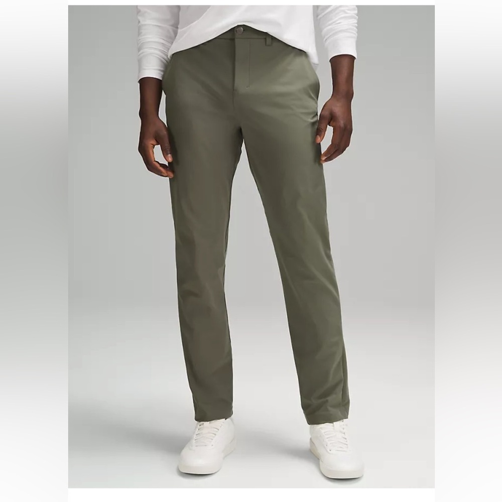 Lululemon Men's ABC Classic-Fit Trouser Pant 32L Warpstreme Army Green